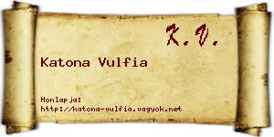 Katona Vulfia névjegykártya